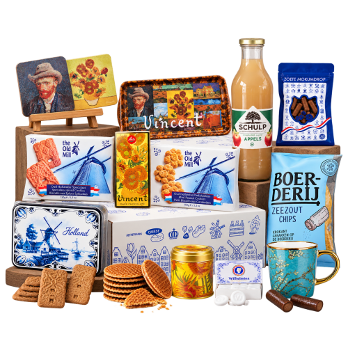Van Gogh Cadeaupakket – Hollandse lekkernijen & Van Gogh cadeaus 