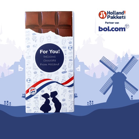 Cadeaupakket - Kerstpakket - Hollandse cadeautjes - Holland brievenbus Pakket -  Geschenkset voor vrouw en man met o.m. Hollandse stroopwafels, chocolade en snoepjes 