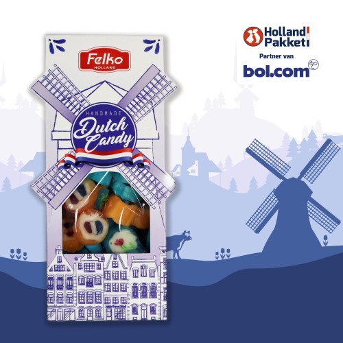 Cadeaupakket -  Holland nr 13 - Pakket met boek "Kookboek van Amsterdam" en diverse Hollandse lekkernijen 