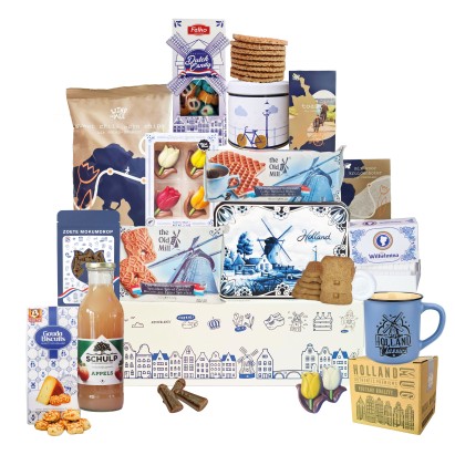  Cadeaupakket - Holland nr 2 - pakket met diverse Hollandse lekkernijen en Hollandse cadeautjes