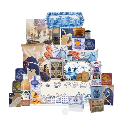  Cadeaupakket - Holland nr 4 - pakket met diverse Hollandse lekkernijen en Hollandse cadeautjes