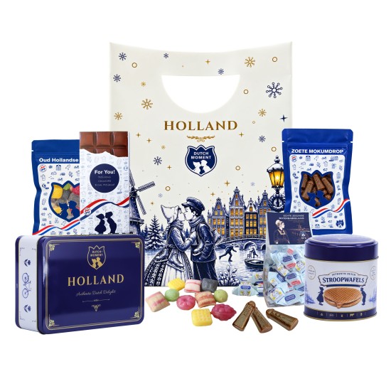 Dutch Moment – Hollandse Verwennerij – Cadeautas met typisch Hollandse lekkernijen