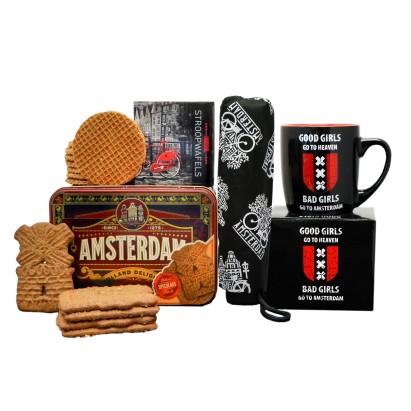 Geschenkset vrouwen - Cadeau voor vrouw - met Mok Good Girls go to Heaven Bad Girls go to Amsterdam 