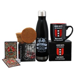 Geschenkset mannen - Cadeau voor man - met Mok Good Boys go to Heaven Bad Boys go to Amsterdam 