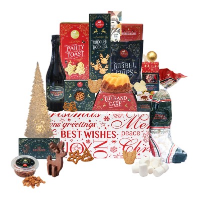 Kerstpakket Cadeaupakket  - Christmas Time met Led kerstboom