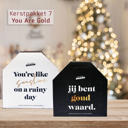 Kerstpakket Cadeaupakket  - You are Gold - Met led kaars